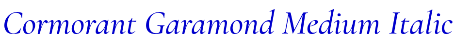 Cormorant Garamond Medium Italic लिपि